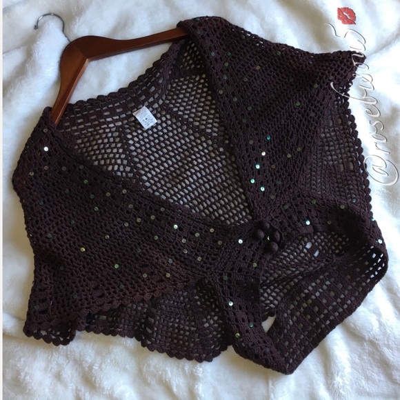 Accessories - ✨HP! Sequined Boho Gypsy Summer Shawl Wrap-Shrug